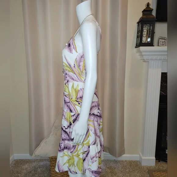 LOFT PARADISE TIERED MINI DRESS, WHISPER WHITE 12 - Picture 11 of 13